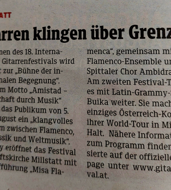 Foto des Zeitungsbericht. 